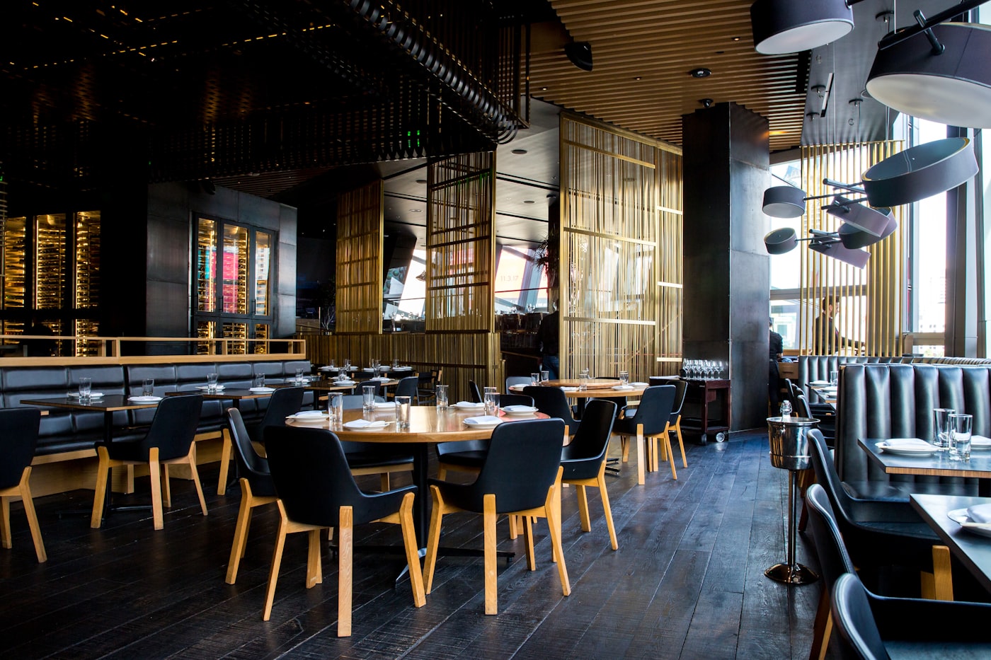 An intimate dining room set for a private event